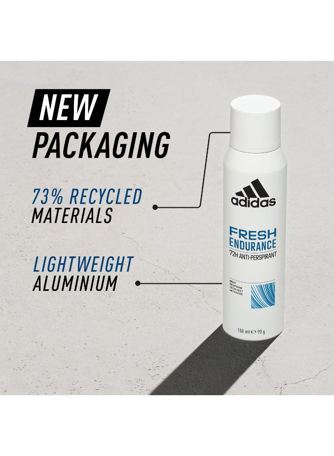 Adidas Fresh Endurance Anti-Perspirant Spray 150ml  - Image 3