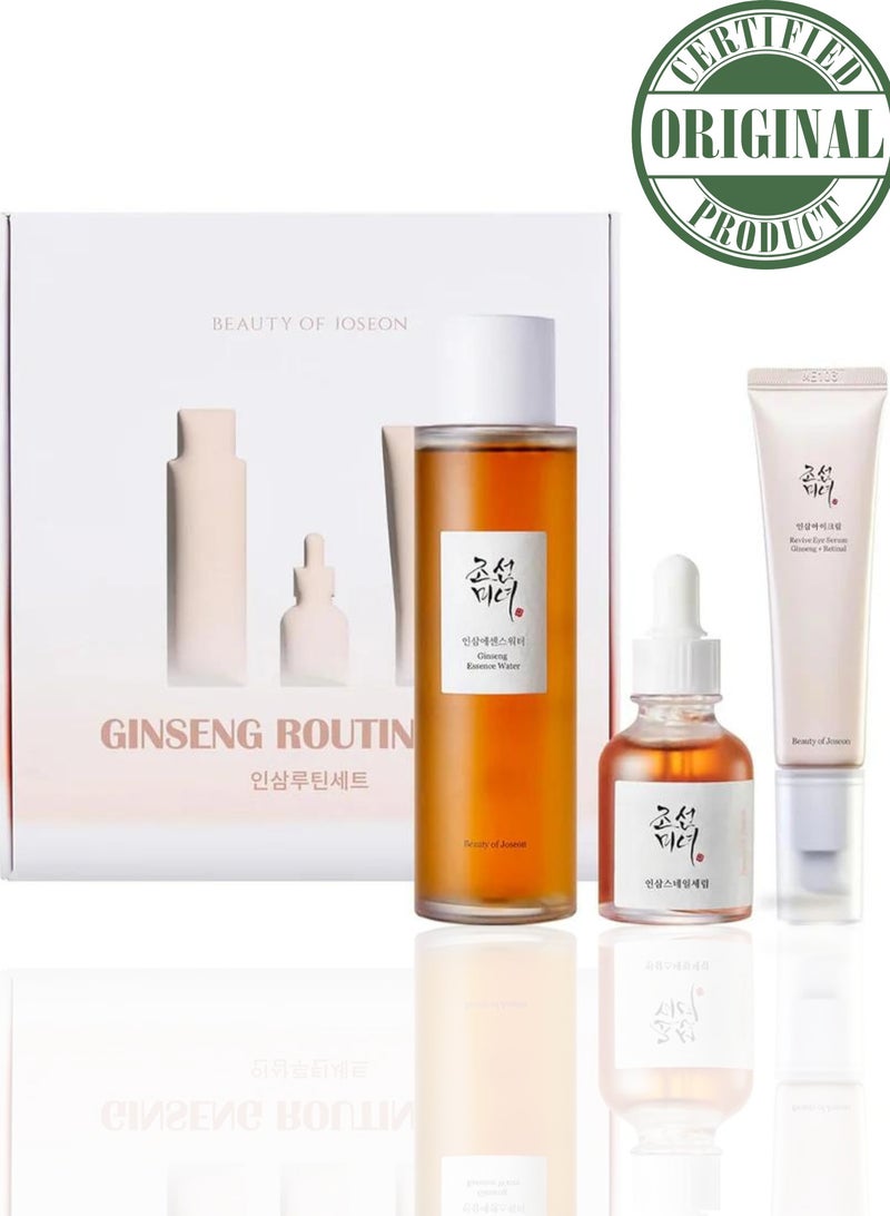 Beauty of Joseon - Ginseng Skincare Routine Kit - Ginseng Essence Water - Snail Repair Serum & Retinal Eye Serum For the Ultimate Hydration & Anti-Aging Collection for Glowing, Youthful Skin 240ml - Image 1