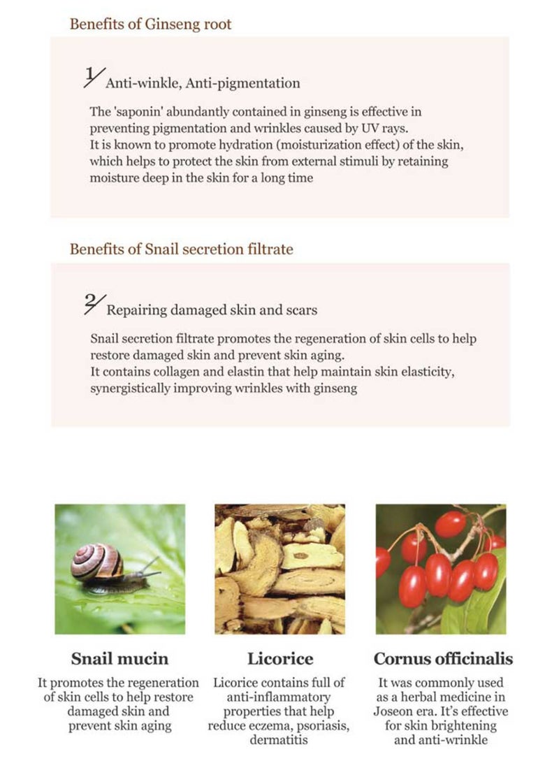 Beauty of Joseon - Ginseng Skincare Routine Kit - Ginseng Essence Water - Snail Repair Serum & Retinal Eye Serum For the Ultimate Hydration & Anti-Aging Collection for Glowing, Youthful Skin 240ml - Image 1