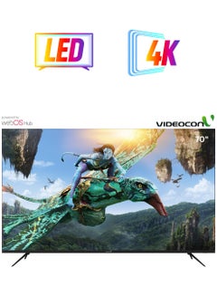 70 Inch Edgeless 4K UHD WebOs Smart TV A+ Grade Panel With Magic Remote, Bluetooth, Dolby Audio And Free Wall Mount-2024 Model E70ELWO1100 Black