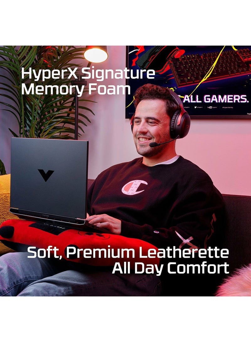 HYPERX - Cloud III Wireless Gaming Headphones, 53mm Dynamic with Neodymium Magnets, Memory Foam & Premium Leatherette Ear Cushion, 2.4 GHz Wireless Type, Detachable Microphone, 77Z46AA Black/Red - Image 1