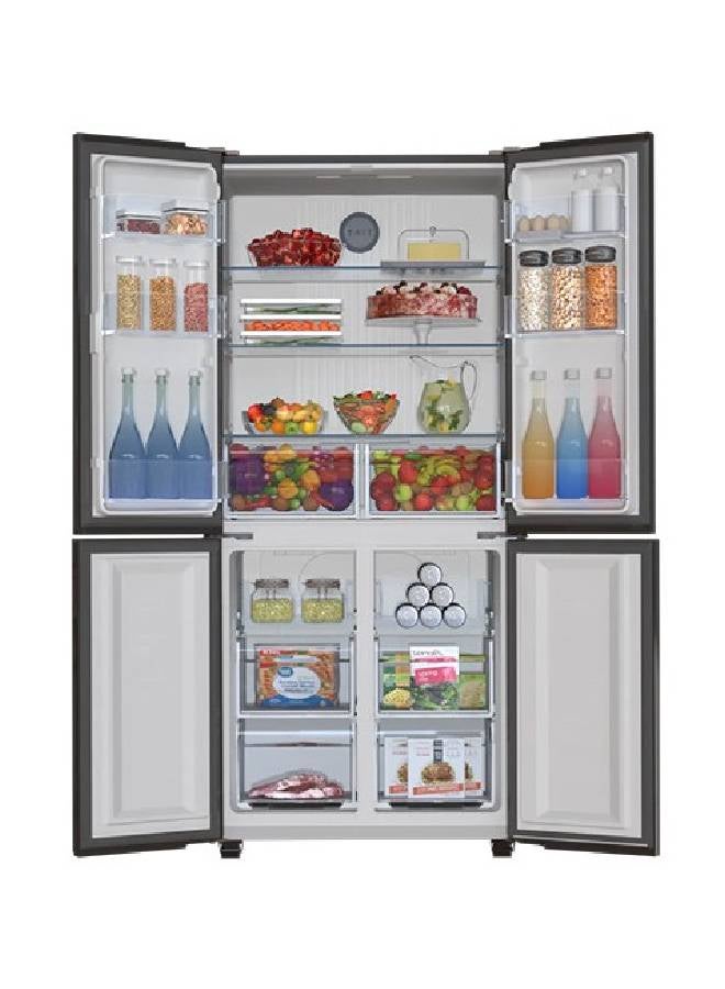 هاير ثلاجة هاير نو فروست 4 أبواب، 502 لتر، انفرتر، فضي - HRF-550TDPD - Image 4