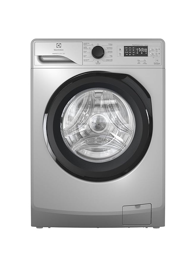 الكترولوكس 8KG Inverter Motor Front Load Washing Machine, 1200 RPM & 5 Star Energy Saving, 12 Programs, Extremely Low Noise, Steam Care, AutoSense & EcoBall Features, Fully Automatic Washer 1850 W EWF8241SB5 Silver  - Image 1