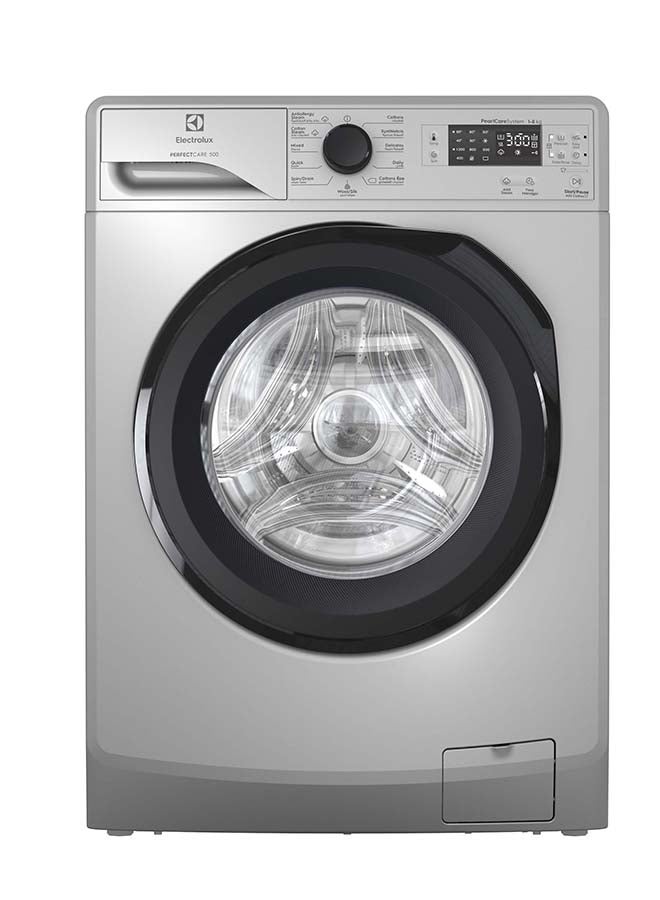 Electrolux 8KG Inverter Motor Front Load Washing Machine, 1200 RPM & 5 Star Energy Saving, 12 Programs, Low Noise, Steam Care, AutoSense,EWF8241SB5 + Free 6-Month Supply of Ecover Laundry Detergent 1850 W EWF8241SB5 Silver - Image 1