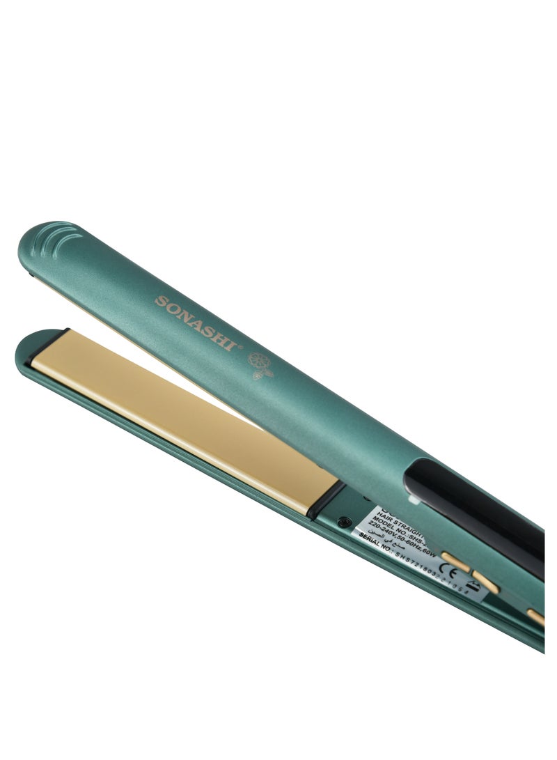 SONASHI Golden Ceramic Coating Plate Hair Straightener SHS-2088 Green  - Image 4