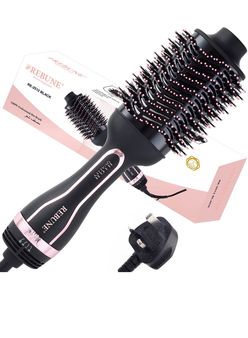 1200W Hair Styler Hot Air Brush One Step Negative Ion Electronic Dryer Comb - pnsku/N70102510V/45/_/1724311873/eb054da3-365c-4972-8747-5480cc075e57