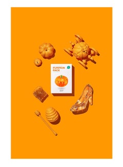 skin1004 Pumpkin Pack (1Box -16ea) Anti-Wrinkle Care Solutions- Face Mask Orange  - Image 5