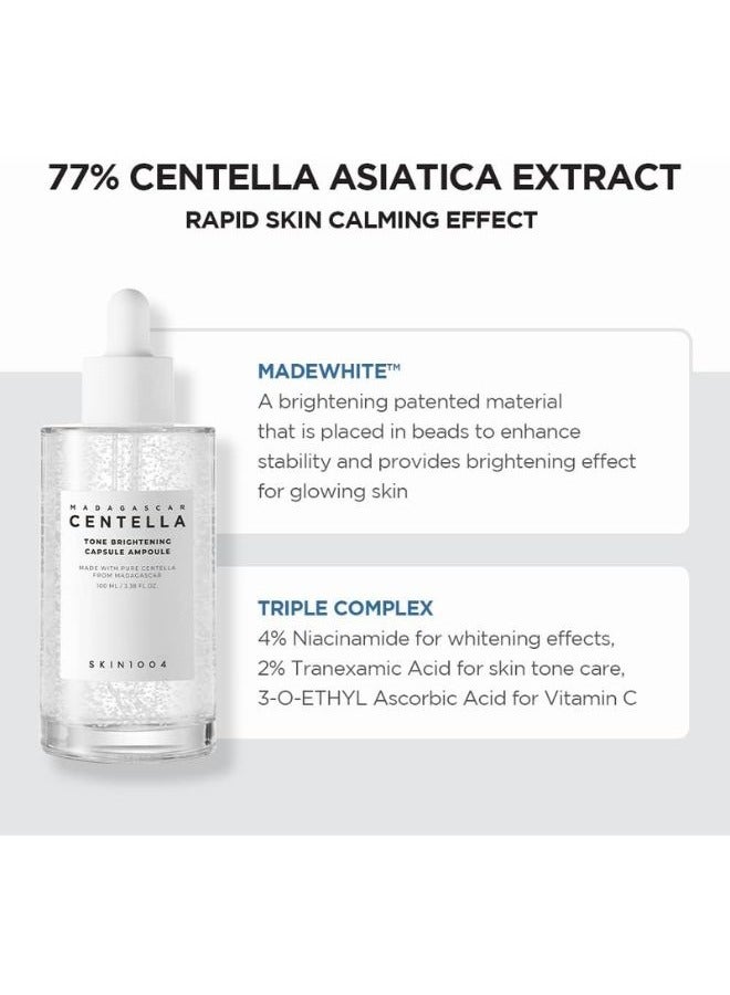 سكين1004 أمبولة كبسولات تفتيح البشرة من مدغشقر سنتيلا تون 100 مل - Image 2