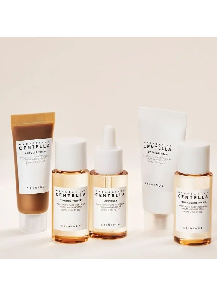 سكين1004 مجموعة سفر مدغشقر سنتيلا، صندوق للعناية بالبشرة الأساسية، حجم صغير، مهدئ ومهدئ - Image 5