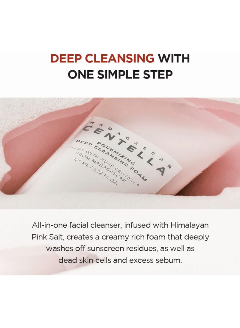 skin1004 - Madagascar Centella Poremizing Deep Cleansing Foam 4.22 fl.oz, 125ml, Remove Pore-Clogging Debris Pink - Image 1
