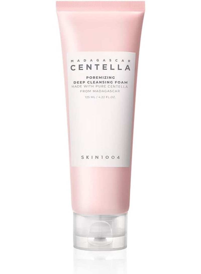 skin1004 - Madagascar Centella Poremizing Deep Cleansing Foam 4.22 fl.oz, 125ml, Remove Pore-Clogging Debris Pink - Image 1
