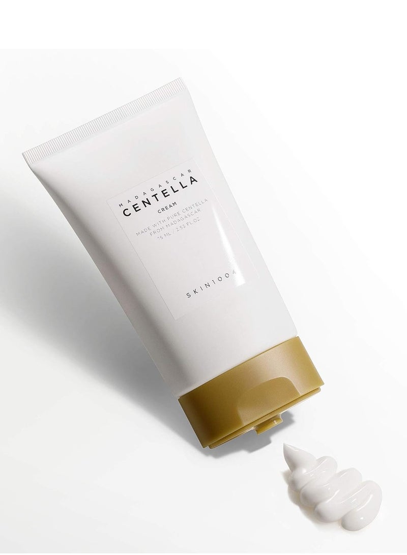 skin1004 - Madagascar Centella Cream - 75ML, Quadruple Ceramide Complex, Strengthens Skin Barrier, Moisturizes and Soothes Dry, Sensitive Skin Brown - Image 1