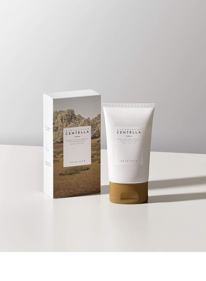 skin1004 - Madagascar Centella Cream - 75ML, Quadruple Ceramide Complex, Strengthens Skin Barrier, Moisturizes and Soothes Dry, Sensitive Skin Brown - Image 1