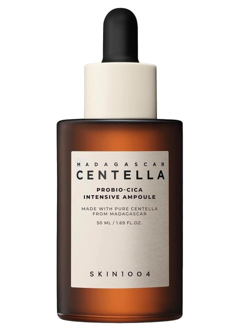 Madagascar Centella Asiatica Ampoule Facial Serum 100% Centella Asiatica Extract for Soothing Sensitive and Acne-Prone Skin Probio-Cica Ampoule Brown