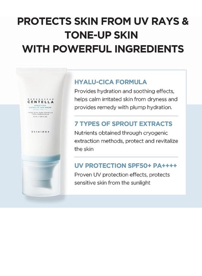 skin1004 Madagascar Centella Hyalu Cica Water Fit Sun Serum 50 SPF  - Image 3