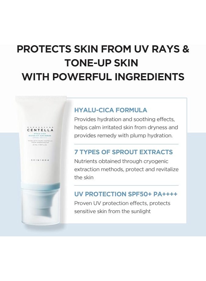 skin1004 Madagascar Centella Hyalu Cica Water Fit Sun Serum 50 SPF  - Image 5