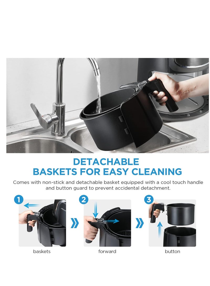 مديا مقلاة هوائية 1500 واط، رقمية - Image 5