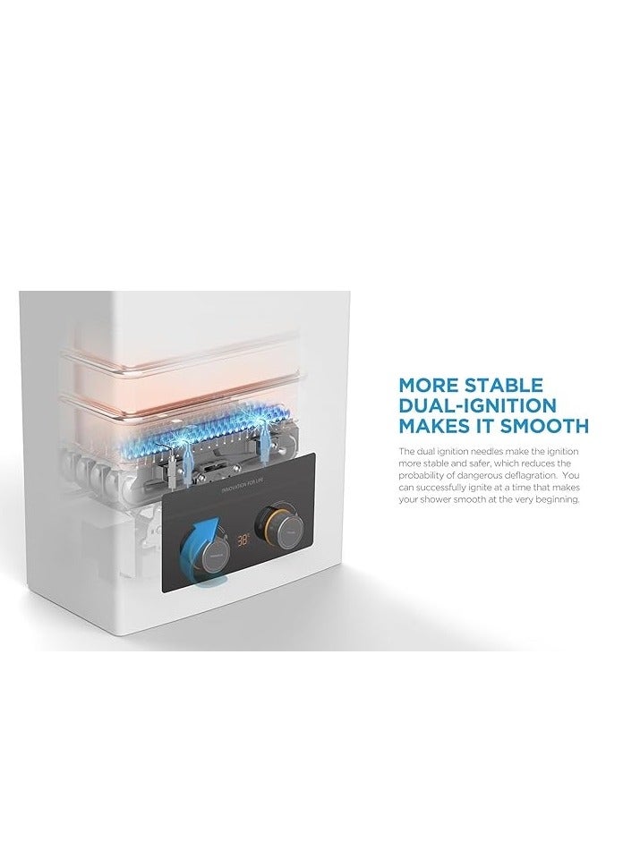 مديا سخان مياه غاز 10 لتر أبيض JSD20-10DHSL - Image 2