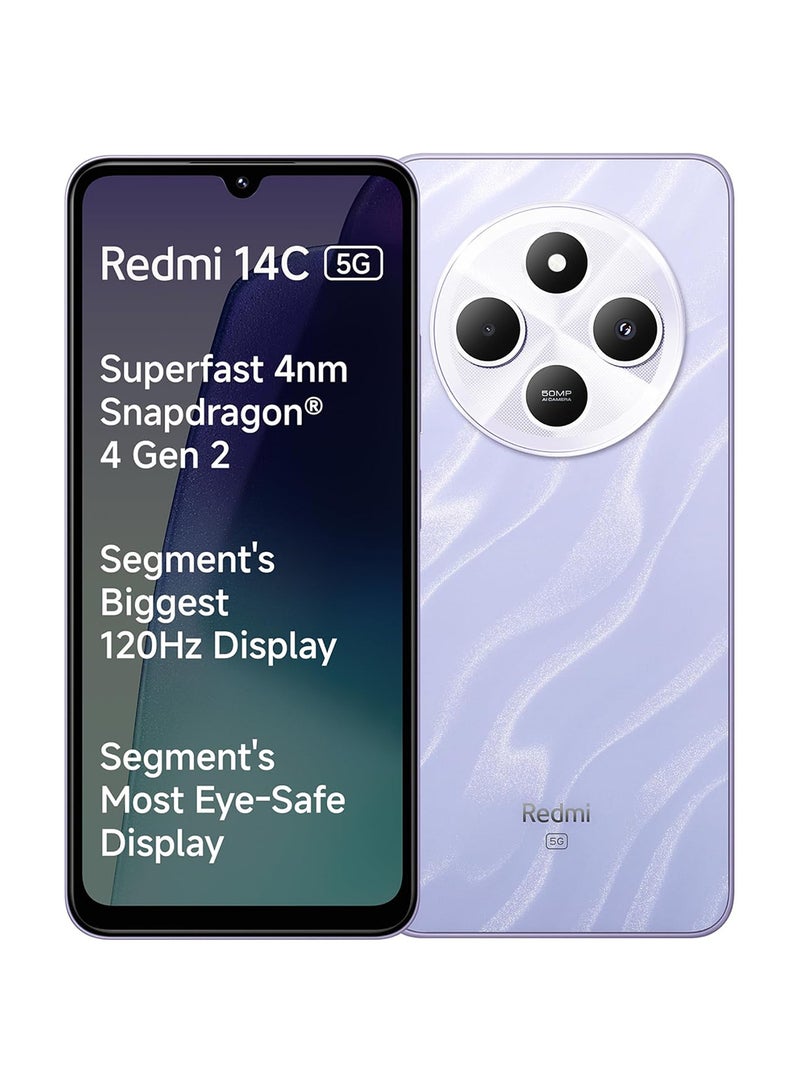 Xiaomi Redmi 14C 5G Stardust Purple Dual SIM 4GB RAM 128GB ROM - Global Version  - Image 1