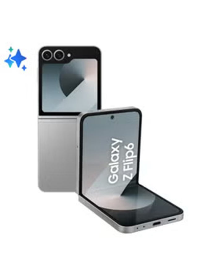 سامسونج Galaxy Z Flip 6 Single SIM + eSIM Silver Shadow 12GB RAM 256GB 5G - International Version  - Image 1