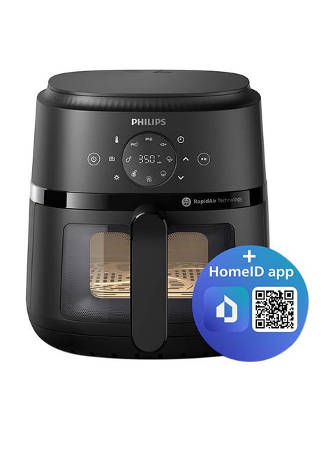 Airfryer L - See-through Cooking Window, 13 Cooking Methods, 9 Preset Functions, Touchscreen, Rapid Air Technology, 4.2 L 1500 W NA220/09 Black