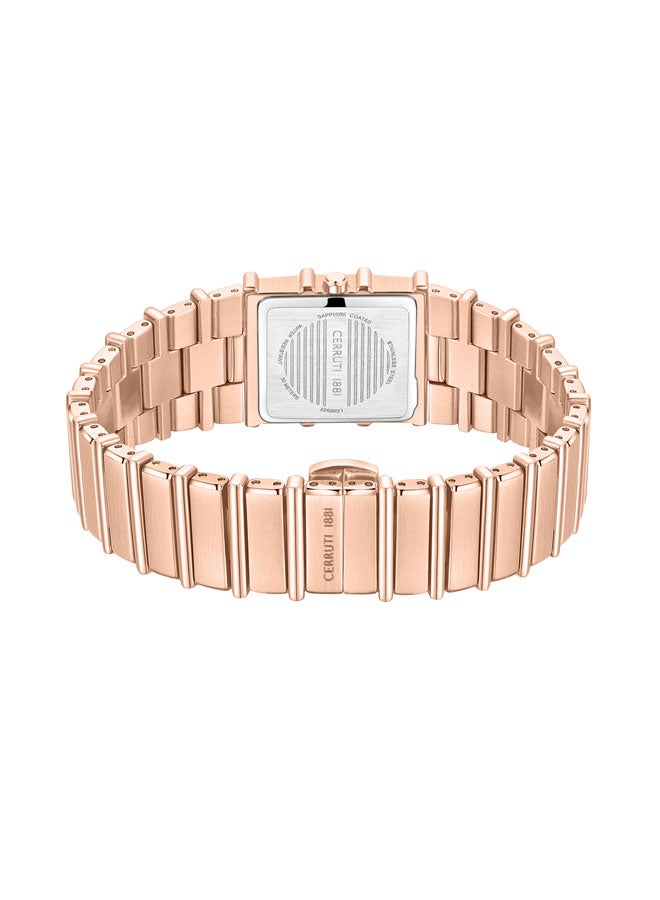 CERRUTI 1881 Women's Yellow Gold Plated Rose Gold Dial Watch  - Image 3