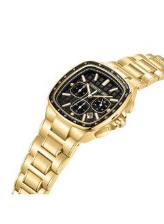 CERRUTI 1881 Men's Yellow Gold Plated Black Matt Dial Watch  - Image 2