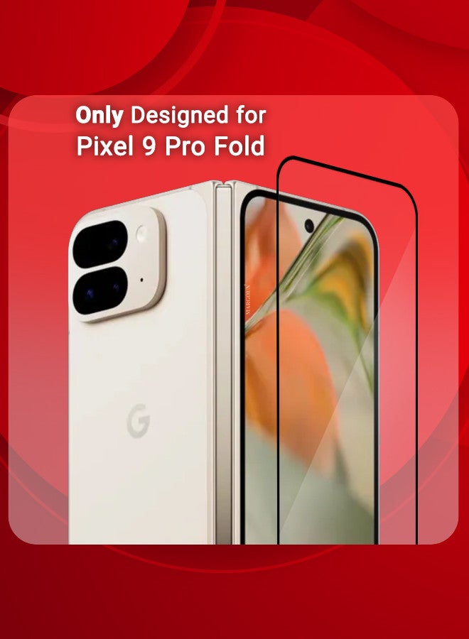 MARGOUN (for Google Pixel 9 Pro Fold) Tempered Glass Screen Protector Anti-Scratch Case Friendly HD Clear Protective Film Clear  - Image 4