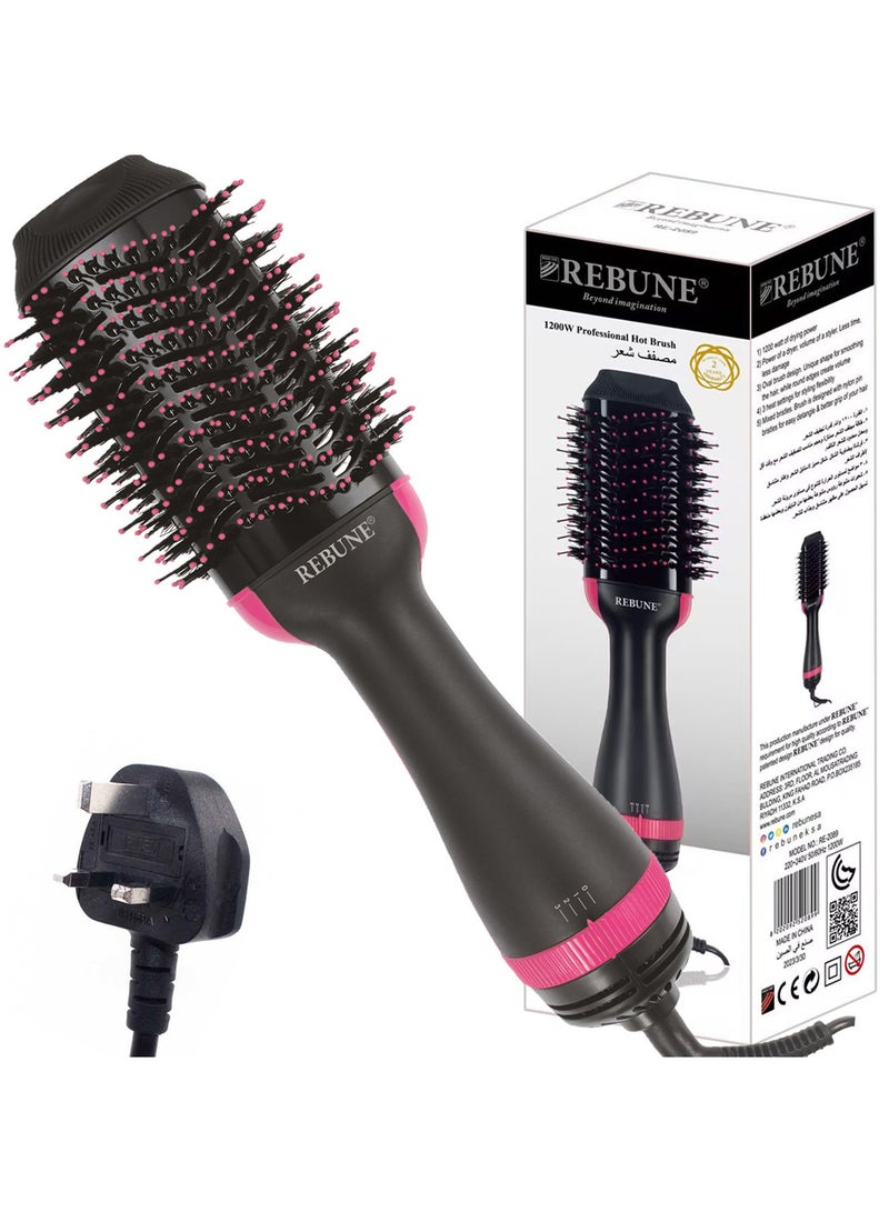 REBUNE New 1200W One-Step Hot Air Styler Volumizer Hair Dryer and Hot Air Brush - Image 1