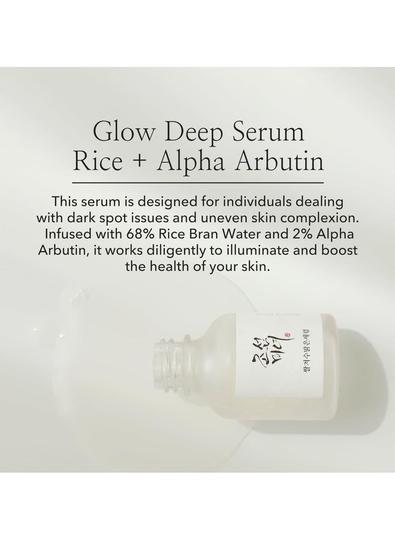 Beauty of Joseon - Glow Deep Serum with Rice and Alpha-Arbutin - Brightening and Hydrating Formula for Even Skin Tone - 30ml (1 fl. oz.) - Reduces Dark Spots, Improves Skin Texture, and Enhances Natural Radiance for a Smooth, Radiant Complexion 30ml - Image 1