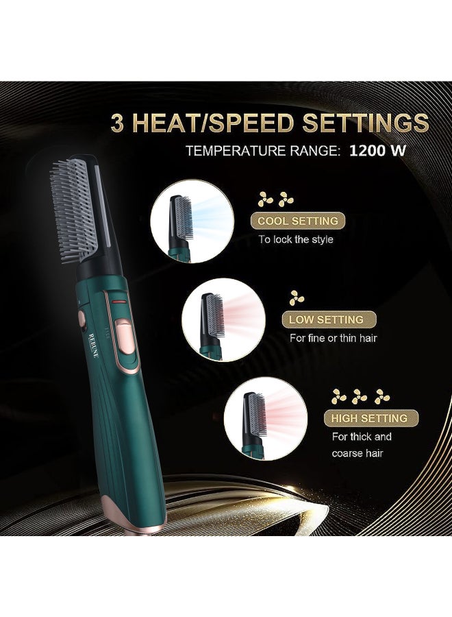 2025-2 Green Professional Hair Styler 1200W Hot Air Brush Volumizer Green - pnsku/N70102835V/45/_/1728975602/47963bc3-63b3-41d6-a904-47cc74380dd6