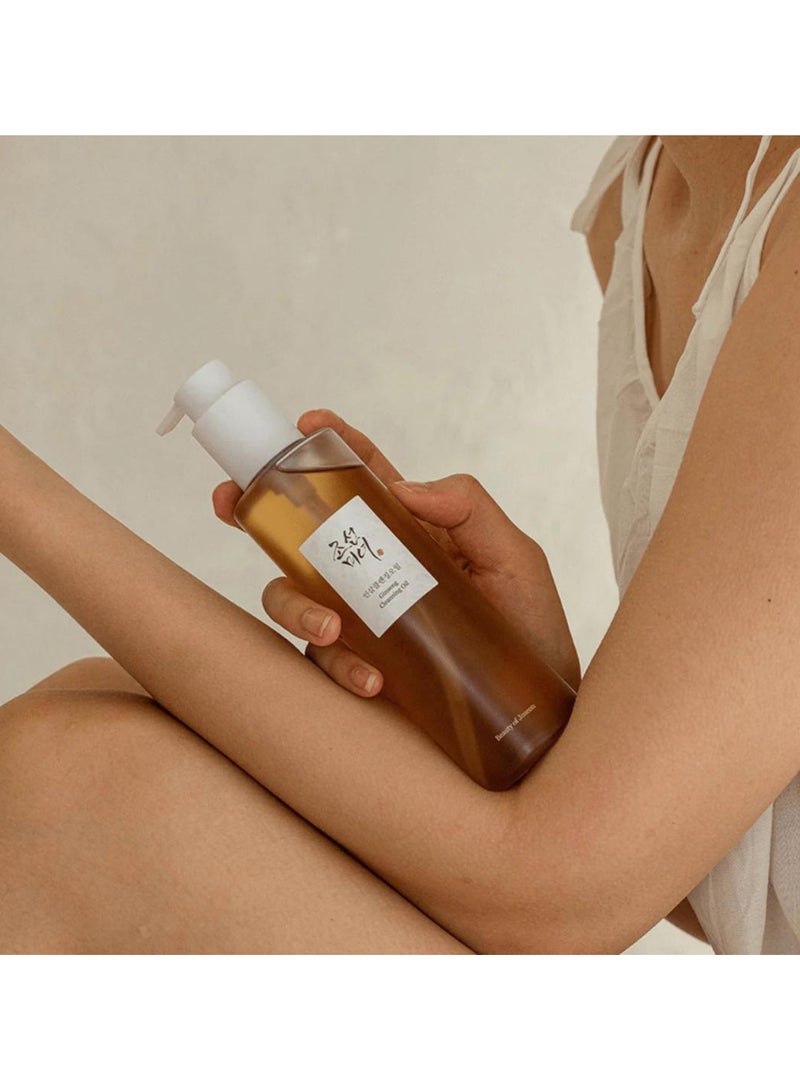 Beauty of Joseon Ginseng Cleansing Oil - Deep Cleansing and Nourishing Face Oil - 210ml - Removes Makeup, Impurities, and Excess Oil & Hydrating and Revitalizing Skin for a Smooth, Radiant Complexion 210ml  - Image 5