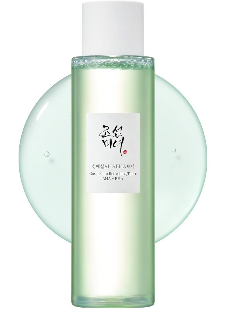 Beauty of Joseon Green Plum Refreshing Toner with AHA and BHA - Exfoliating and Hydrating Face Toner - 150ml (5 fl. oz.) - Gently Removes Dead Skin Cells, Unclogs Pores, and Balances Skin for a Clear, Radiant Complexion 150ml  - Image 1