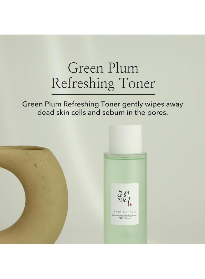 Beauty of Joseon Green Plum Refreshing Toner with AHA and BHA - Exfoliating and Hydrating Face Toner - 150ml (5 fl. oz.) - Gently Removes Dead Skin Cells, Unclogs Pores, and Balances Skin for a Clear, Radiant Complexion 150ml  - Image 4