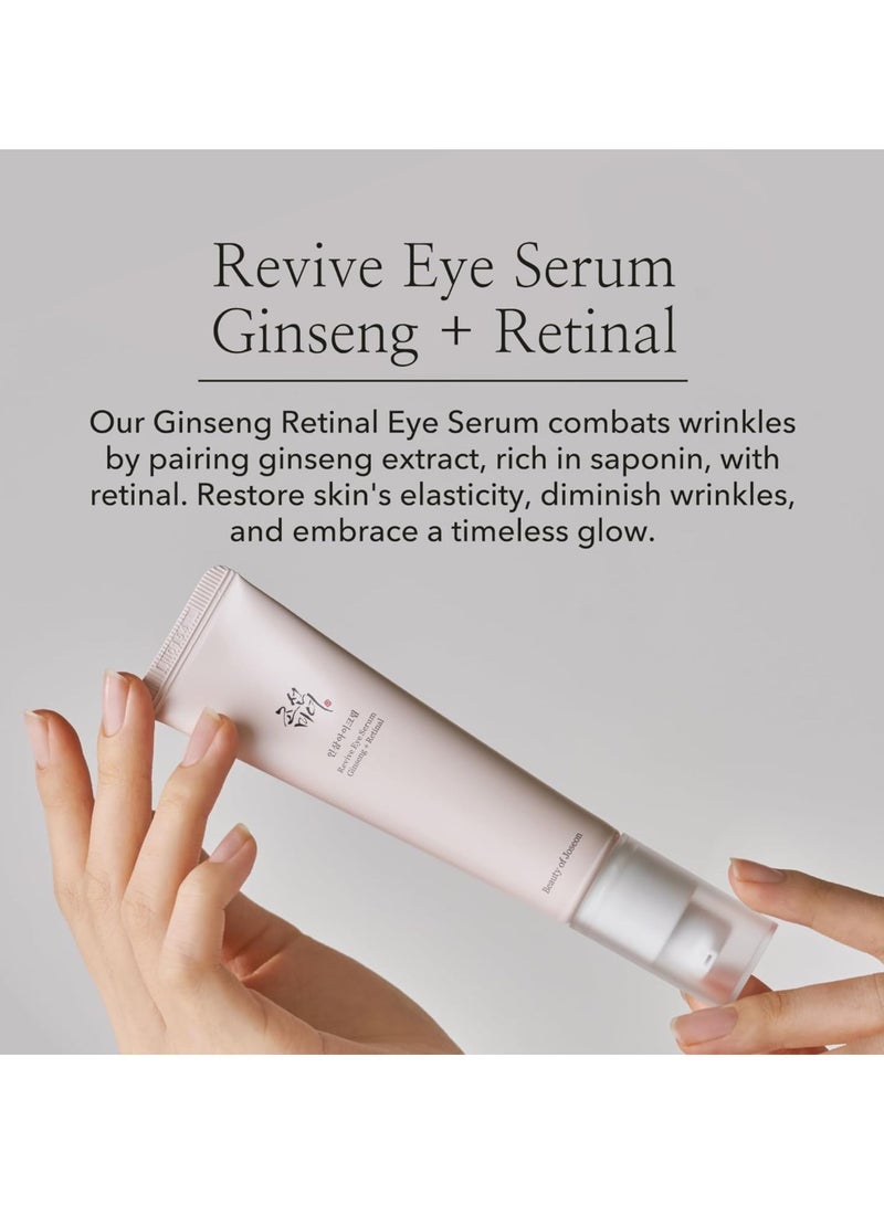 Beauty of Joseon - Revive Eye Serum with Ginseng and Retinal - Anti-Aging and Brightening Eye Treatment - 30ml (1 fl. oz.) - Reduces Fine Lines, Dark Circles, and Puffiness While Firming and Hydrating Delicate Under-Eye Skin for a Youthful Appearance 30ml - Image 1