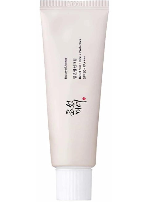 Relief Sun: Rice + Probiotics SPF50+ PA++++ - Advanced Broad Spectrum UV Protection with Skin-Nourishing Rice Extracts and Probiotics for Healthy, Glowing Skin 50ml