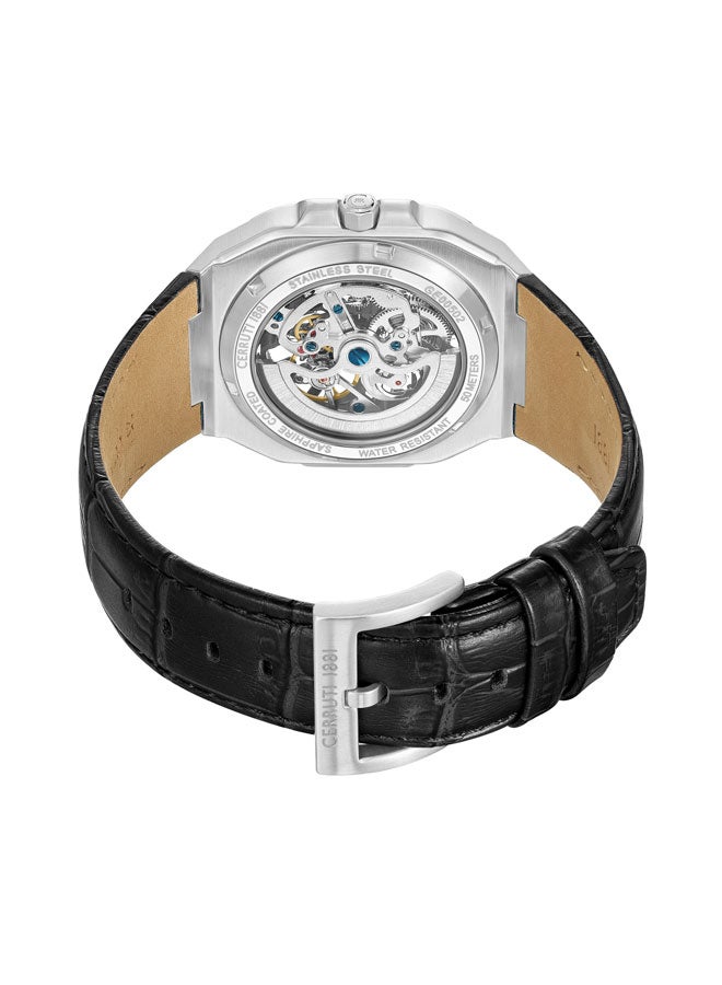 CERRUTI 1881 Men's Stainless Steel Transparent Dial Watch  - Image 3