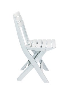 ESQUBE Esqube Adults Folding Chair Patio Lawn Garden Outdoor Chair White 79cm  - Image 5
