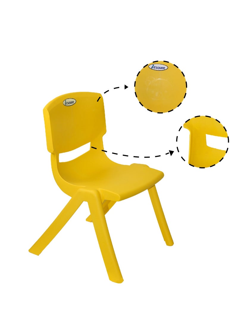 اسكيوب Kids Deluxe Study Chair Yellow 26cm  - Image 4