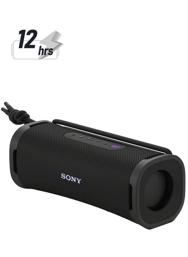 Sony - ULT Field 1 Wireless Ultra Portable Bluetooth Compact Speaker, IP67 Waterproof, Dustproof and Rustproof with Enhanced Bass, 12 Hour Battery and Detachable Strap, UAE Model, 2024 Black - Image 1
