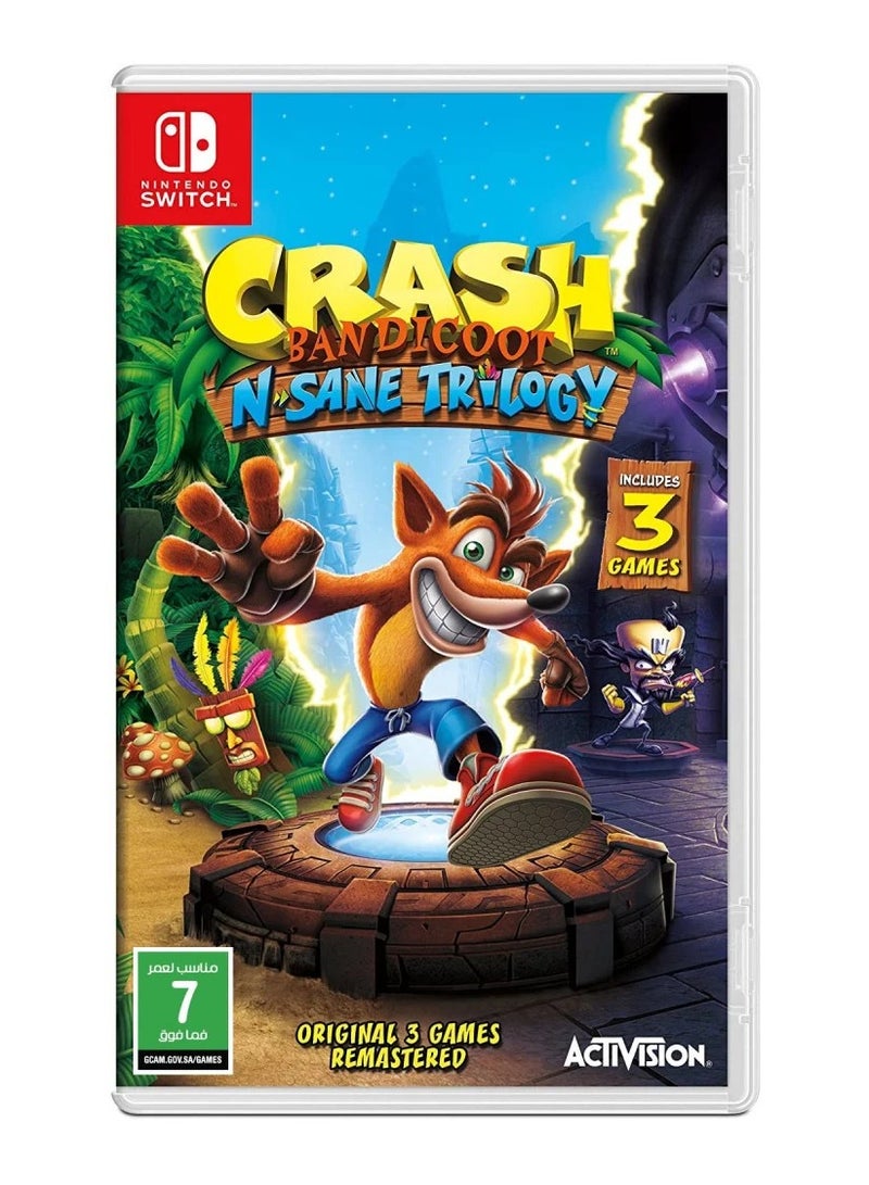 Activision Crash Bandicoot N Sane Trilogy (KSA Version) - Adventure - Nintendo Switch