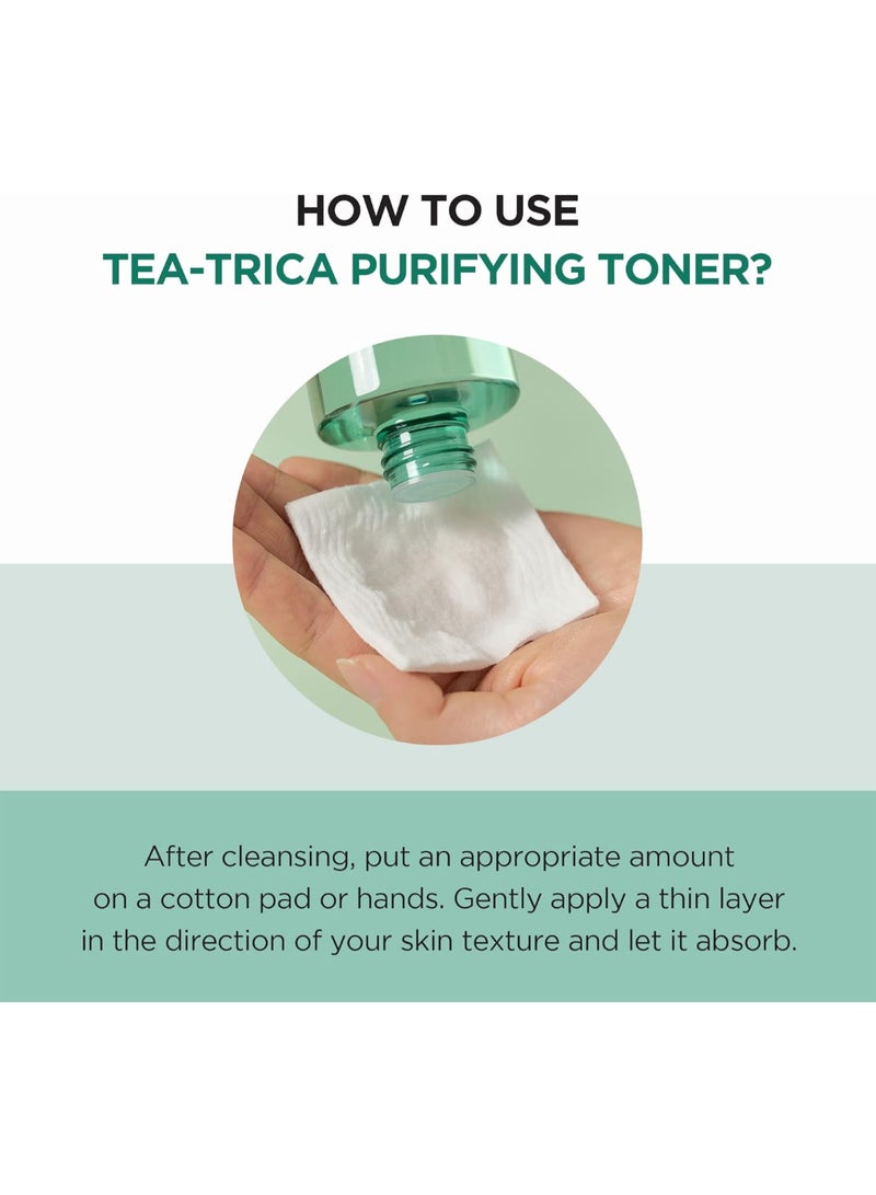 skin1004 - Tea-Trica Purifying Toner – Soothing Hydration and Acne Care with Centella Asiatica Extract – Balances and Refreshes Skin, 210ml - Image 1