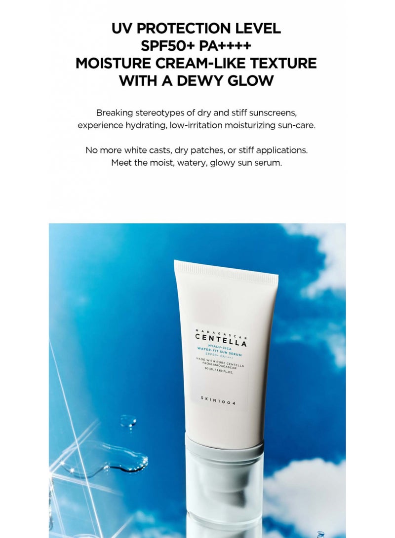 سكين1004 سيروم هيالو سيكا ووتر فيت للحماية من أشعة الشمس طويلة الأمد مع مستخلص سنتيلا مدغشقر - بدون طبقة بيضاء - مناسب للبشرة الجافة والدهنية - 50 مل - Image 5