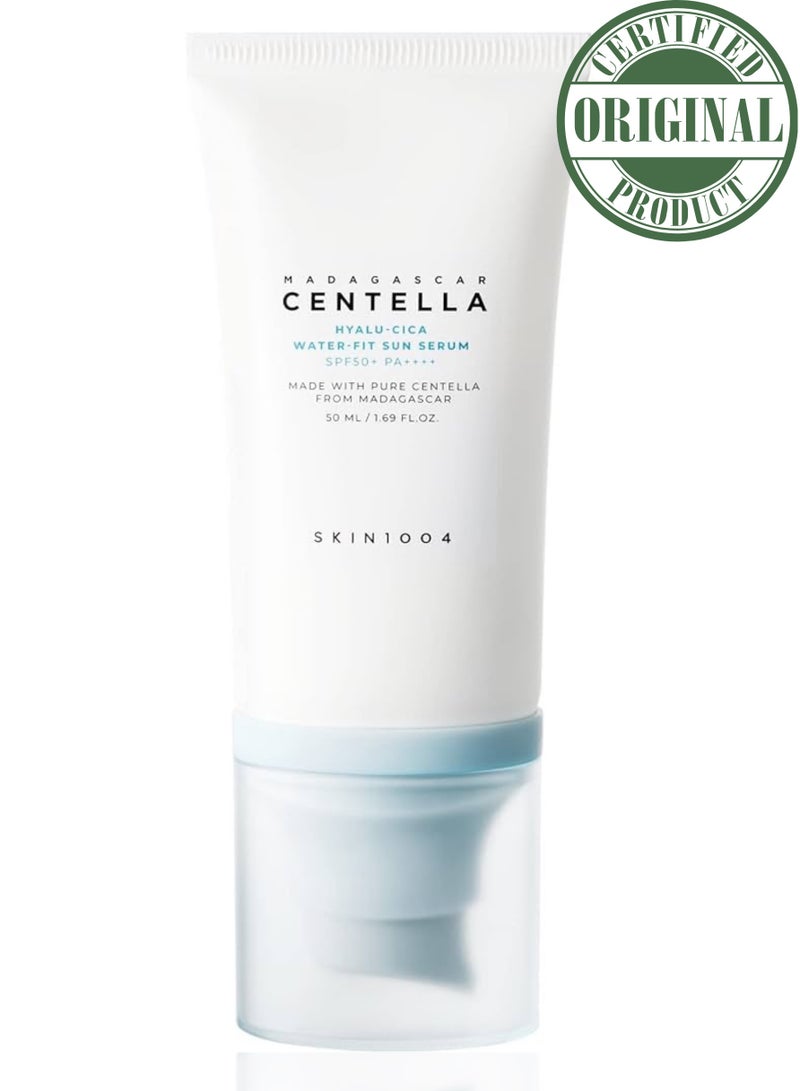 سكين1004 سيروم هيالو سيكا ووتر فيت للحماية من أشعة الشمس طويلة الأمد مع مستخلص سنتيلا مدغشقر - بدون طبقة بيضاء - مناسب للبشرة الجافة والدهنية - 50 مل - Image 2