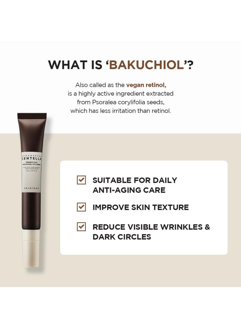 skin1004 - Probio-Cica Bakuchiol Eye Cream - Gentle Anti-Wrinkle Eye Cream With Probiotic-Centella Blend And Bakuchiol For Youthful, Hydrated Eyes, 20Ml - Image 1