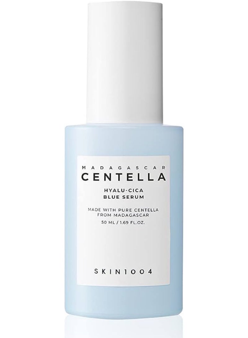 SKIN1004 Hyalu-Cica Blue Serum – 5-Layer Hyaluronic Acid, Cica, And Niacinamide Serum – Hydrating And Refreshing Multi-Care Solution For Brightening And Moisturizing – 50Ml - Image 1
