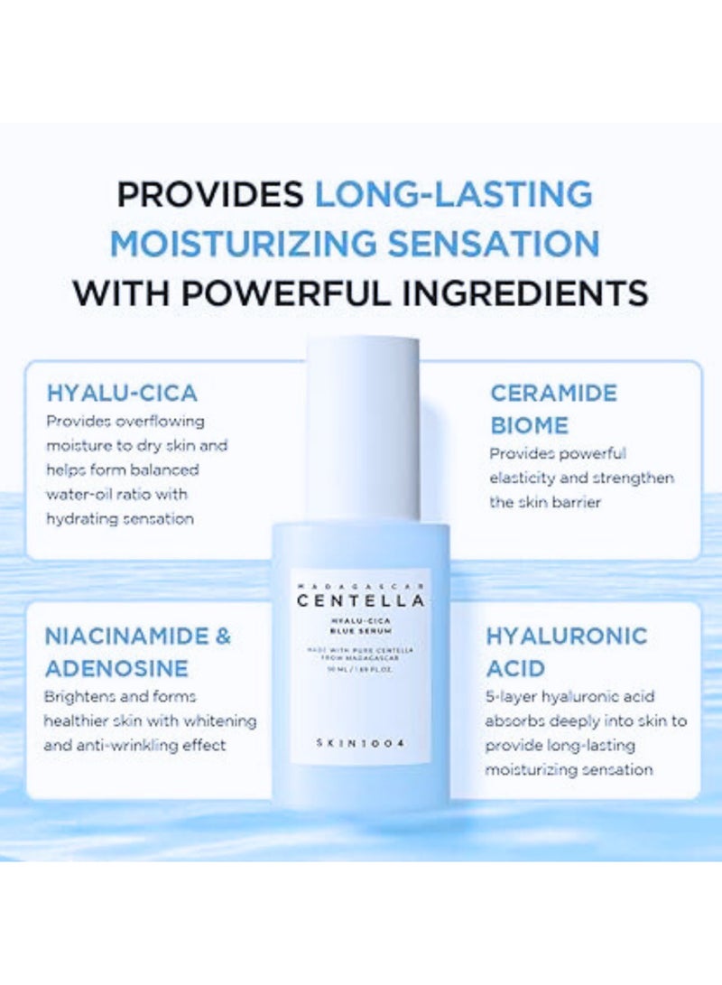 SKIN1004 Hyalu-Cica Blue Serum – 5-Layer Hyaluronic Acid, Cica, And Niacinamide Serum – Hydrating And Refreshing Multi-Care Solution For Brightening And Moisturizing – 50Ml - Image 5