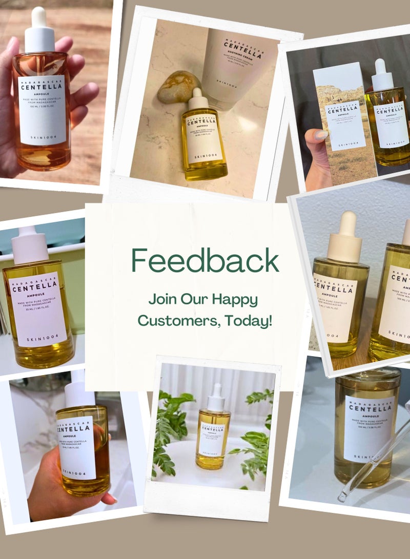 Madagascar Centella Asiatica Ampoule Facial Serum - Hydrating And Soothing Serum - 100Ml