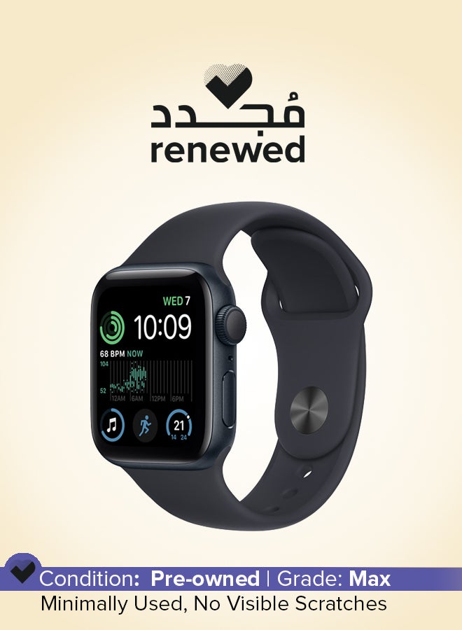 Apple Renewed - Watch SE GPS 44mm Aluminium Case With Sport Band Midnight (2022) - Image 1