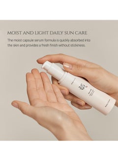 Beauty of Joseon Ginseng Moist Sunscreen Serum (SPF 50+ PA++++) - Hydrating and Anti-Aging Sun Protection with Ginseng - 50ml (1.69 fl. oz.) - Lightweight, Non-Greasy Formula that Shields Skin from UV Rays While Nourishing and Moisturizing for a Youthful Glow 50ml  - Image 4